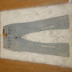 MY LIGHT BLUE DESTROYED STRAIGHT LEG JEANS